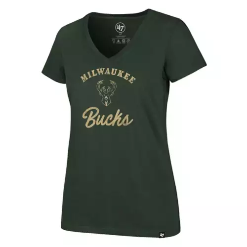 '47 BRAND 47 Brand Women's Milwaukee Bucks Script Rival T-Shirt 1 '47 BRAND 47 Brand Women's Milwaukee Bucks Script Rival T-Shirt