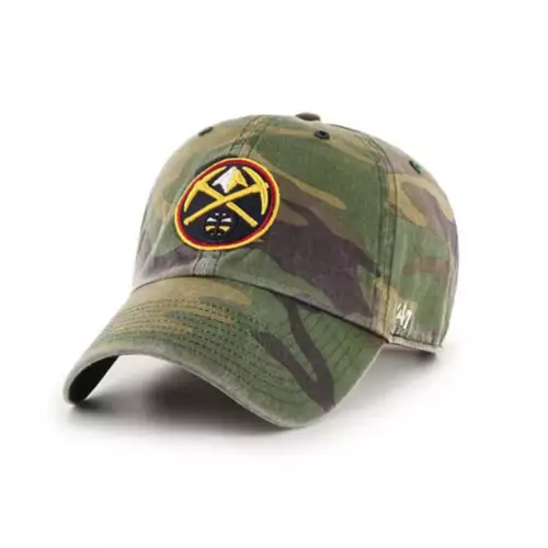 '47 BRAND 47 Brand Denver Nuggets Clean Up Camo Adjustable Hat 1 '47 BRAND 47 Brand Denver Nuggets Clean Up Camo Adjustable Hat