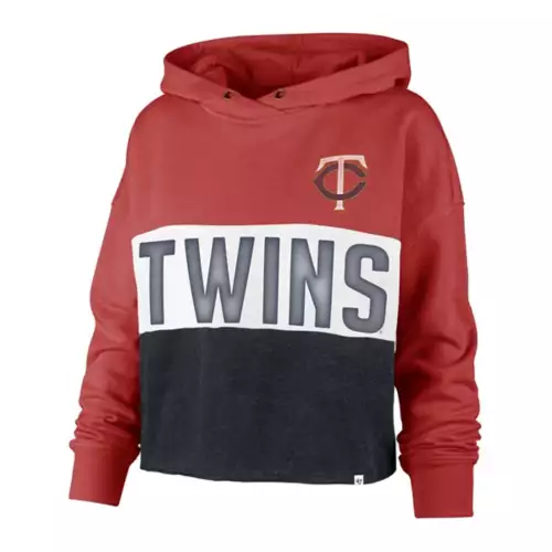'47 BRAND 47 Brand Women's Minnesota Twins Lizzy Cropped Hoodie 1 '47 BRAND 47 Brand Women's Minnesota Twins Lizzy Cropped Hoodie