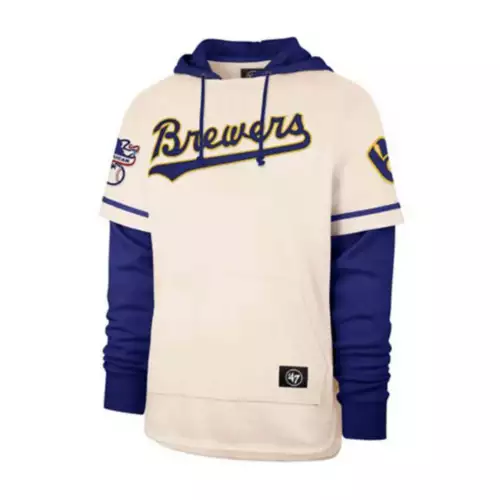 '47 BRAND 47 Brand Milwaukee Brewers Trifecta Shortstop Hoodie 1 '47 BRAND 47 Brand Milwaukee Brewers Trifecta Shortstop Hoodie