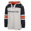 '47 BRAND 47 Brand Denver Broncos Gridiron Lace Up Hoodie