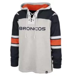 '47 BRAND 47 Brand Denver Broncos Gridiron Lace Up Hoodie