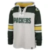 '47 BRAND 47 Brand Green Bay Packers Gridiron Lace Up Hoodie