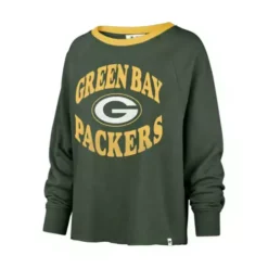 '47 BRAND 47 Brand Women's Green Bay Packers Kennedy Upstage Logo Crewneck