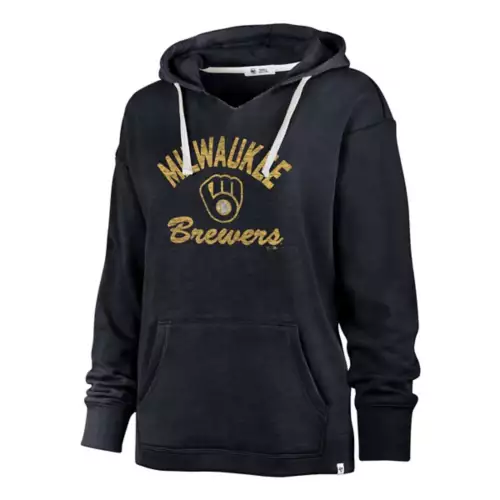 '47 BRAND 47 Brand Women's Milwaukee Brewers Kennedy Wrapped Hoodie 1 '47 BRAND 47 Brand Women's Milwaukee Brewers Kennedy Wrapped Hoodie