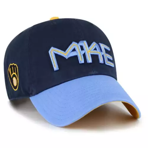 '47 BRAND 47 Brand Milwaukee Brewers City Connect Clean Up Adjustable Hat 1 '47 BRAND 47 Brand Milwaukee Brewers City Connect Clean Up Adjustable Hat
